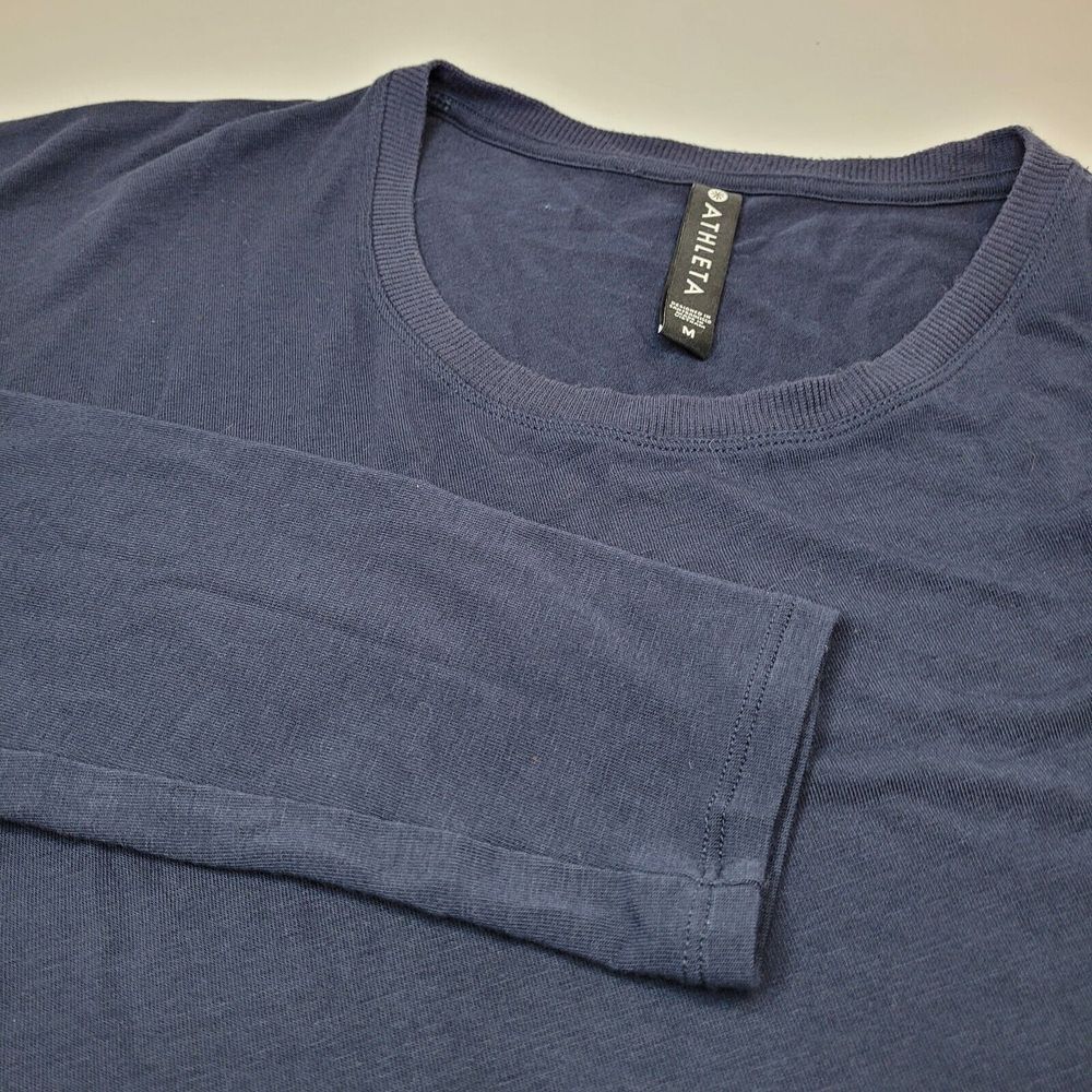 Athleta Dolman Long Sleeve Top Womens Medium Navy Blue Excellent Relaxed Fit